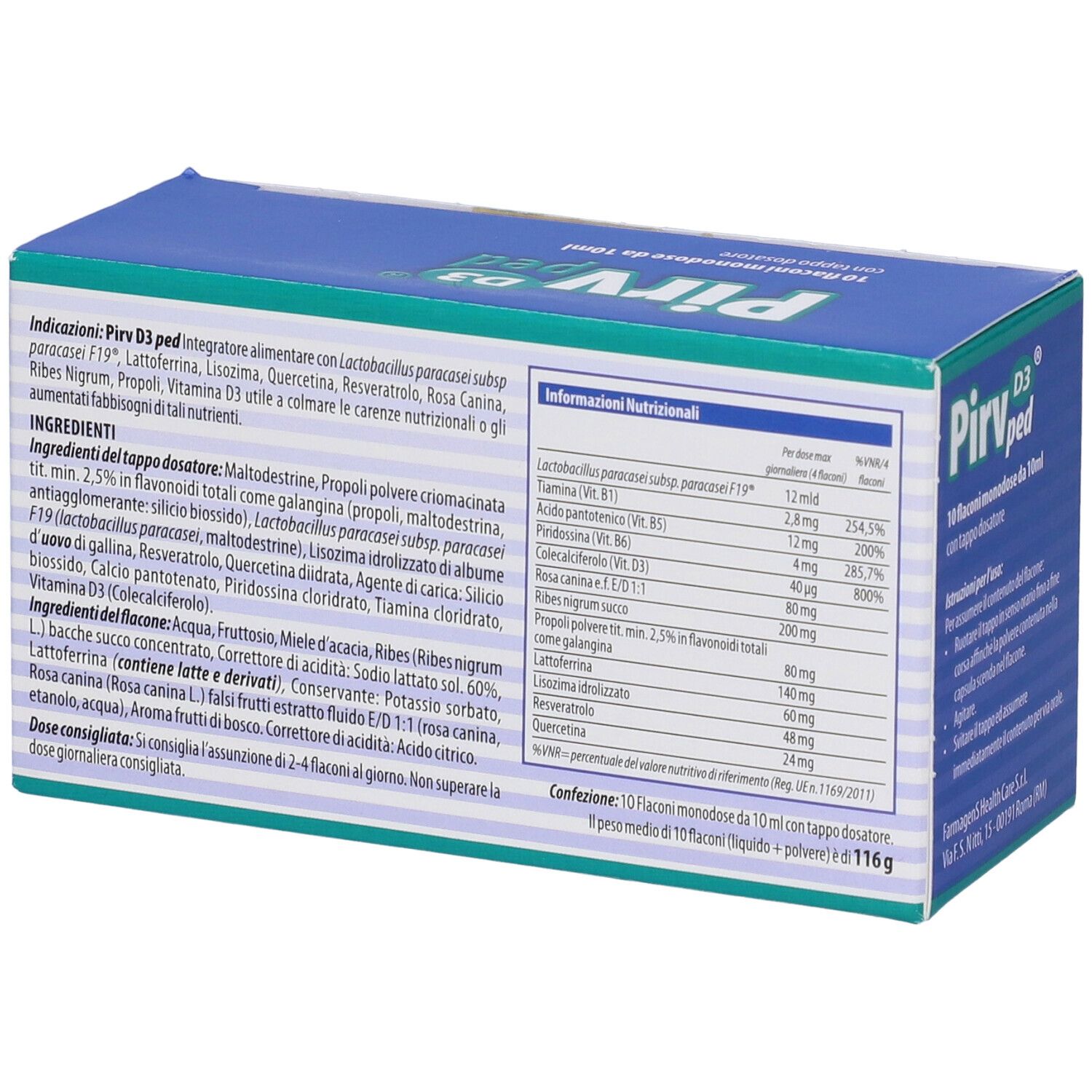 Pirv D3 Ped 10 Flaconi Monodose