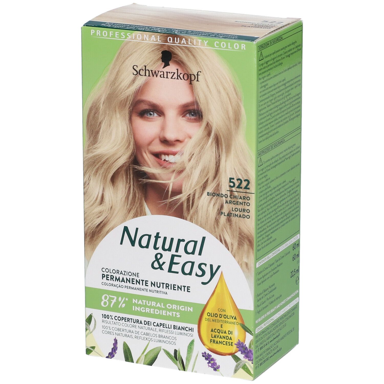 Schwarzkopf Natural & Easy Tinta 522 Biondo Chiaro Argento