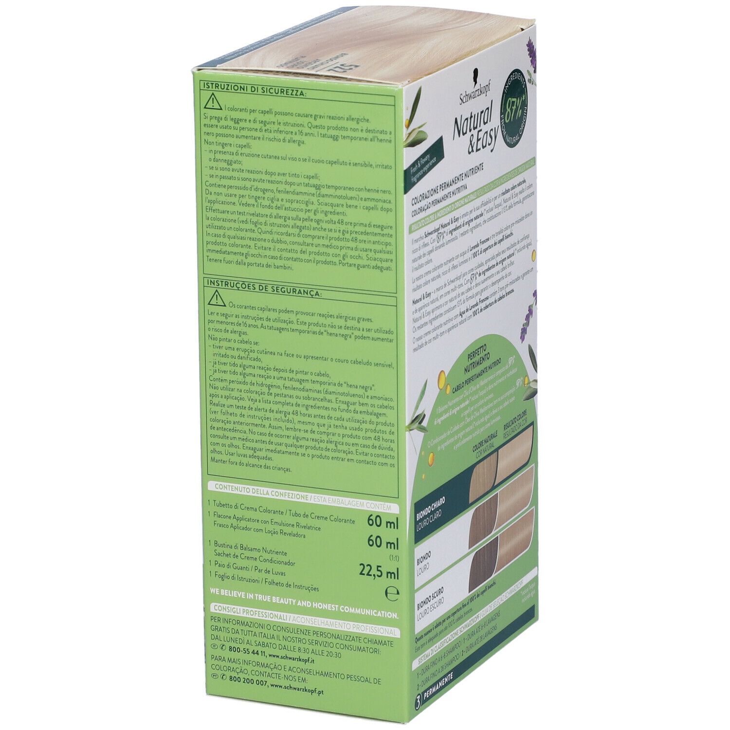 Schwarzkopf Natural & Easy Tinta 522 Biondo Chiaro Argento