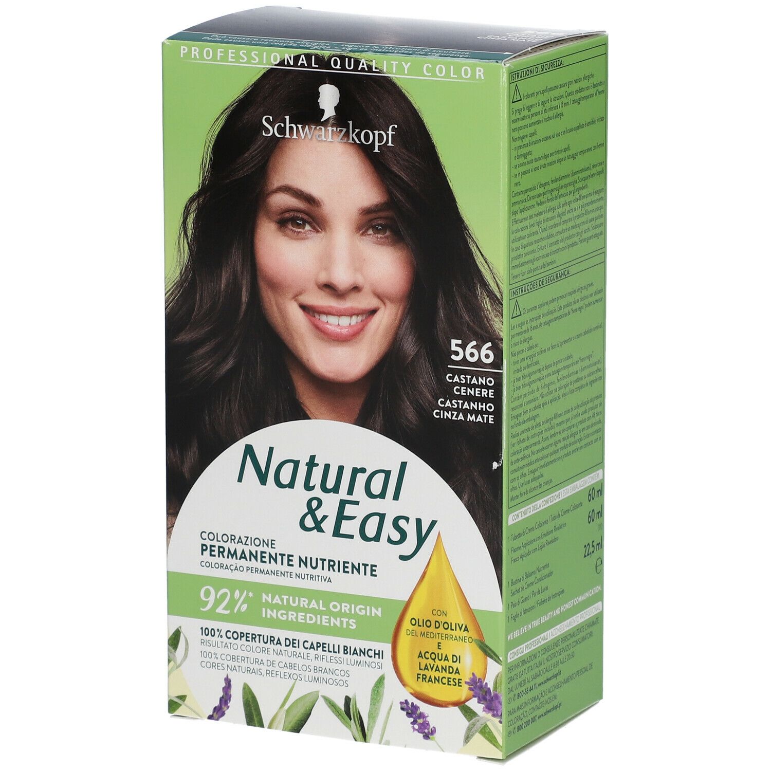 Schwarzkopf Natural & Easy Tinta 566 Castano Cenere