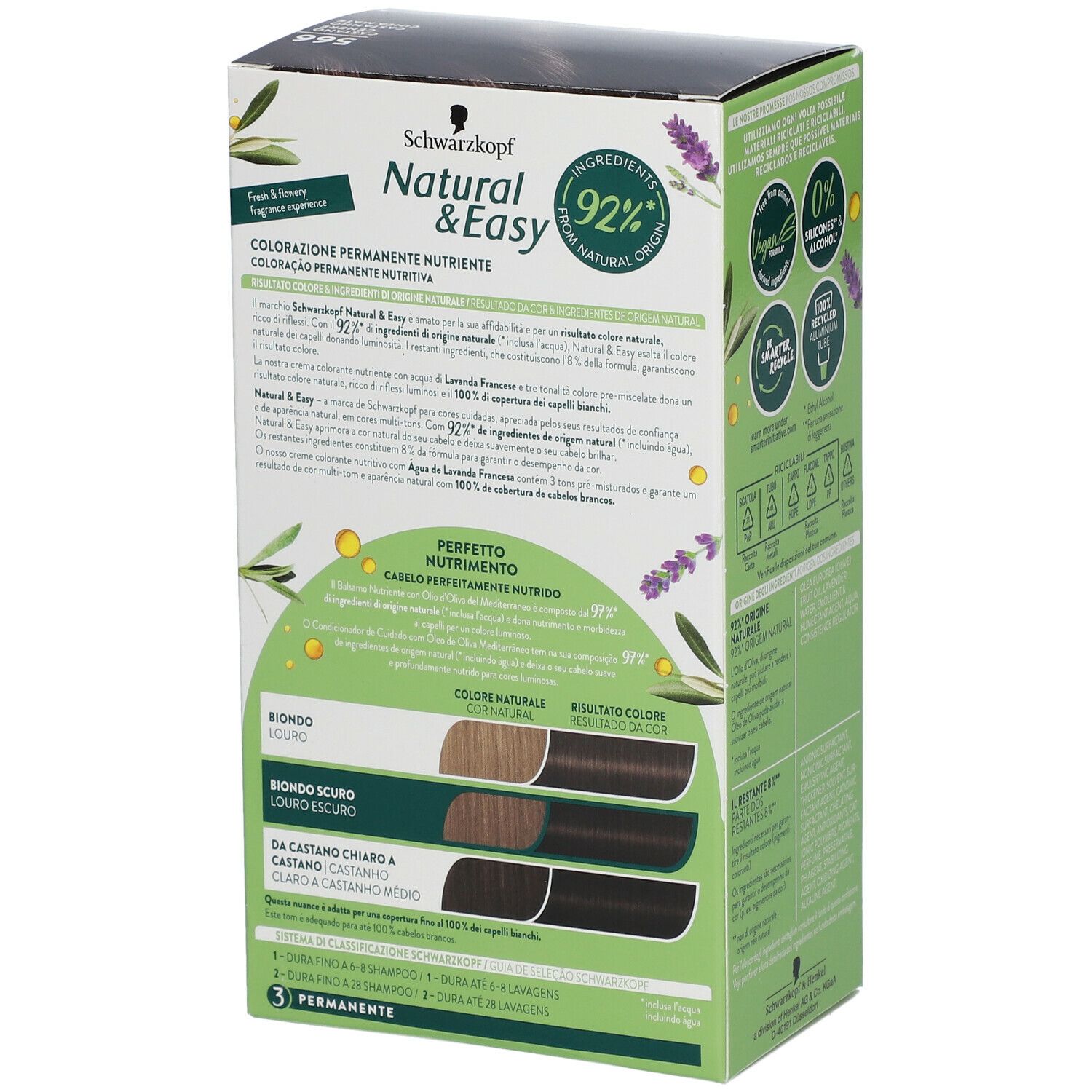 Schwarzkopf Natural & Easy Tinta 566 Castano Cenere