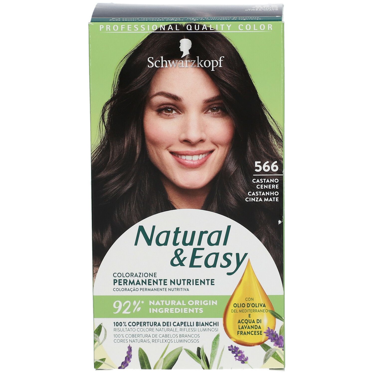 Schwarzkopf Natural & Easy Tinta 566 Castano Cenere