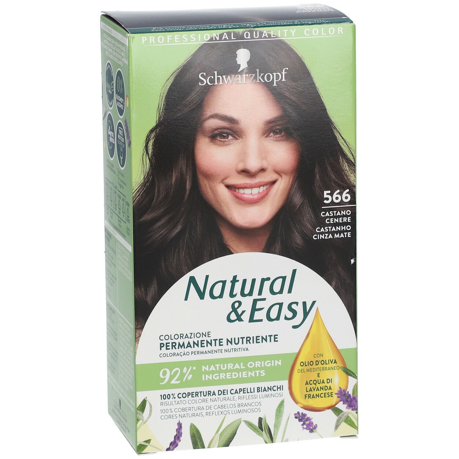 Schwarzkopf Natural & Easy Tinta 566 Castano Cenere
