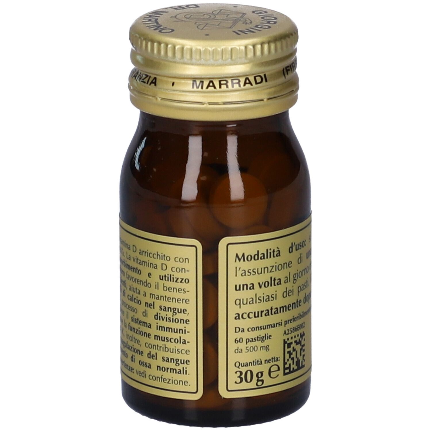 Vitamina D Vegana Con K2+Boro 60 Pastiglie