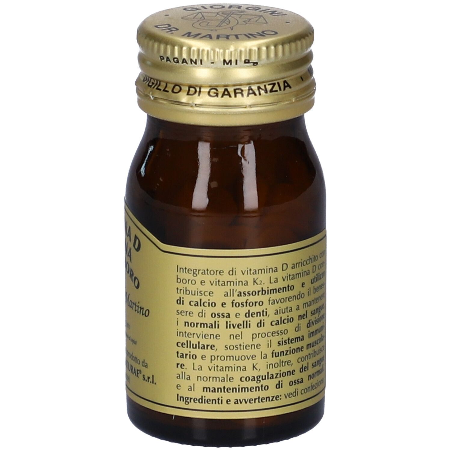 Vitamina D Vegana Con K2+Boro 60 Pastiglie