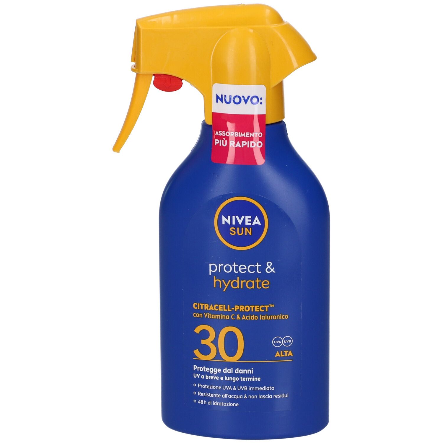 Nivea Sun Spray Solare Protect & Hydrate SPF30 270 ml, Crema solare 30 idratante per 48 ore