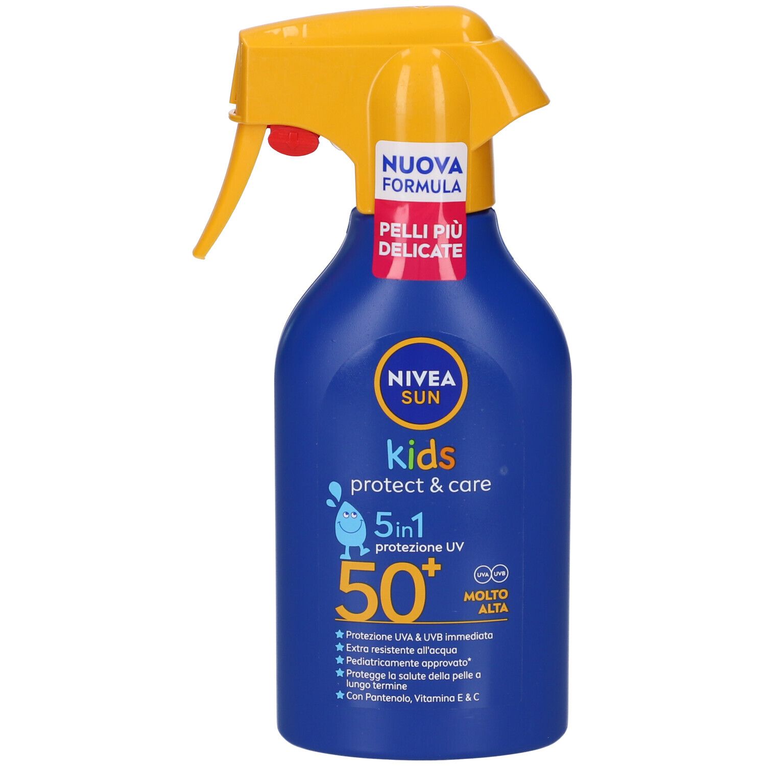 Nivea Sun Spray Solare Kids Protect & Care FP50+ 270 ml, Crema solare per bambini waterproof