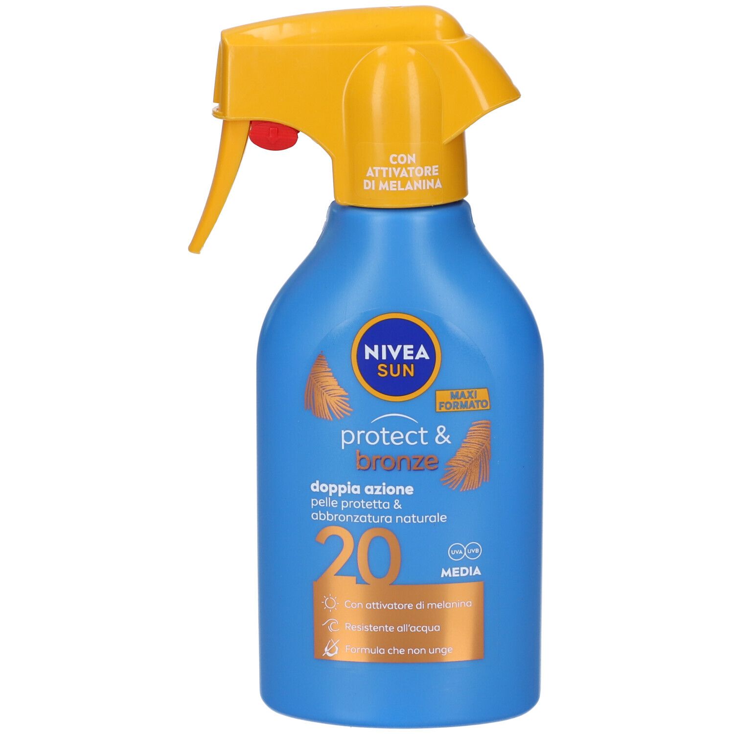 Nivea Sun Spray Solare Protect & Bronze FP20 270 ml, Crema solare 20 per un'abbronzatura dorata