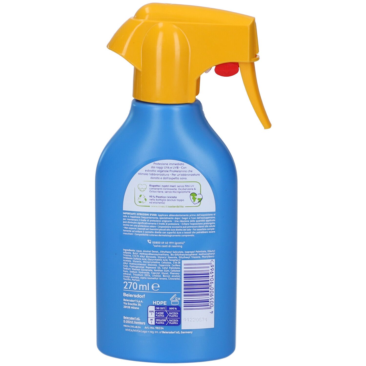 Nivea Sun Spray Solare Protect & Bronze FP20 270 ml, Crema solare 20 per un'abbronzatura dorata