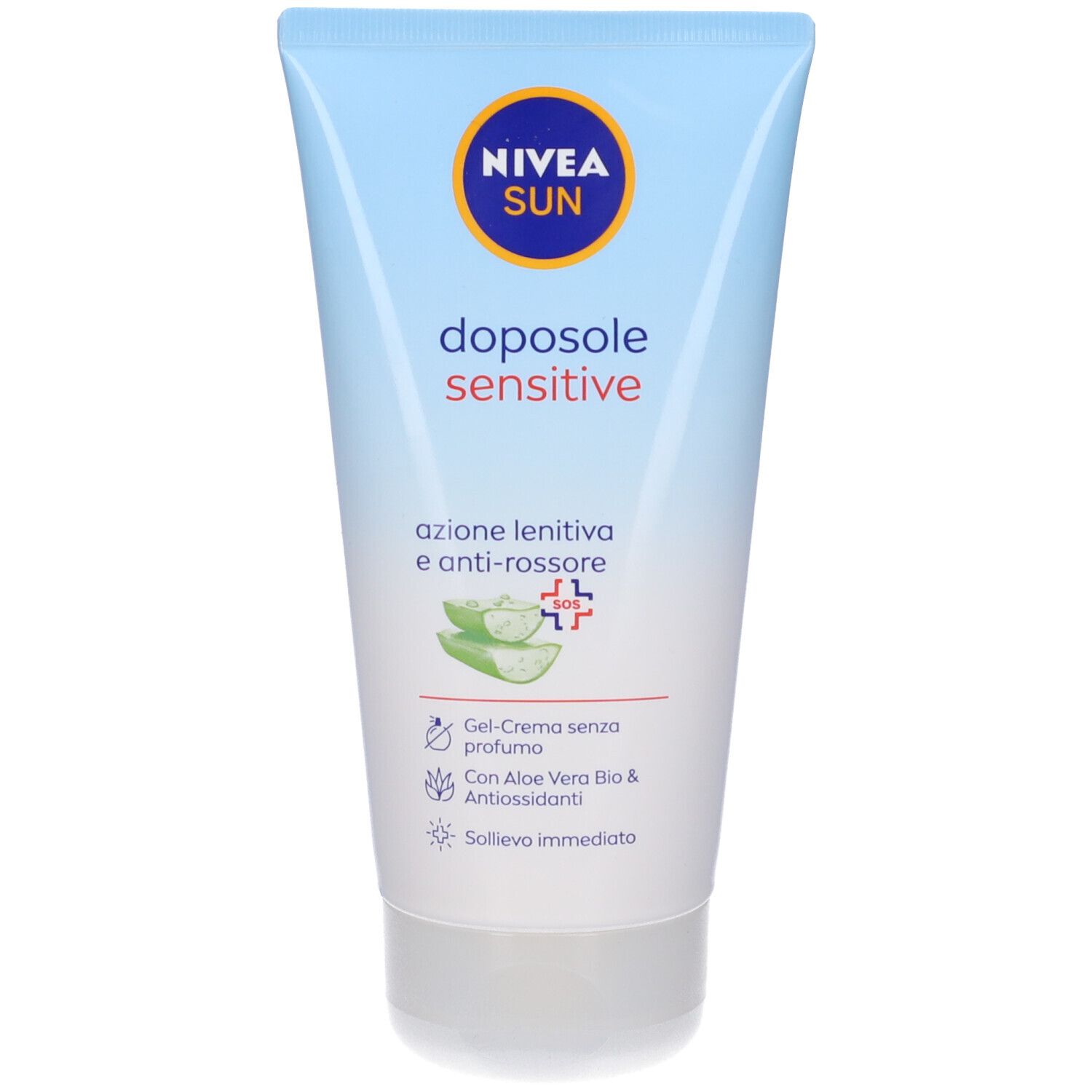 Nivea Sun Gel Crema Doposole Sensitive 175 ml, Dopo sole per pelli sensibili rinfrescante e lenitivo