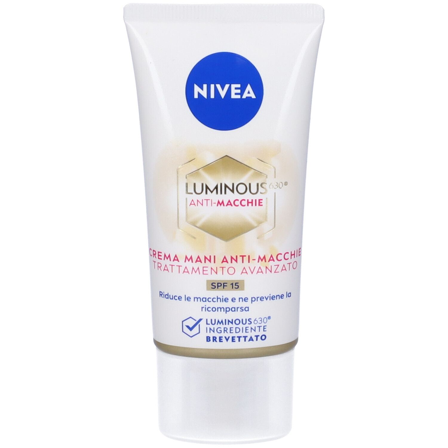 Nivea Luminous630 Crema Mani Anti-Macchie Trattamento Avanzato SPF 15 50 ml, Crema mani antietà