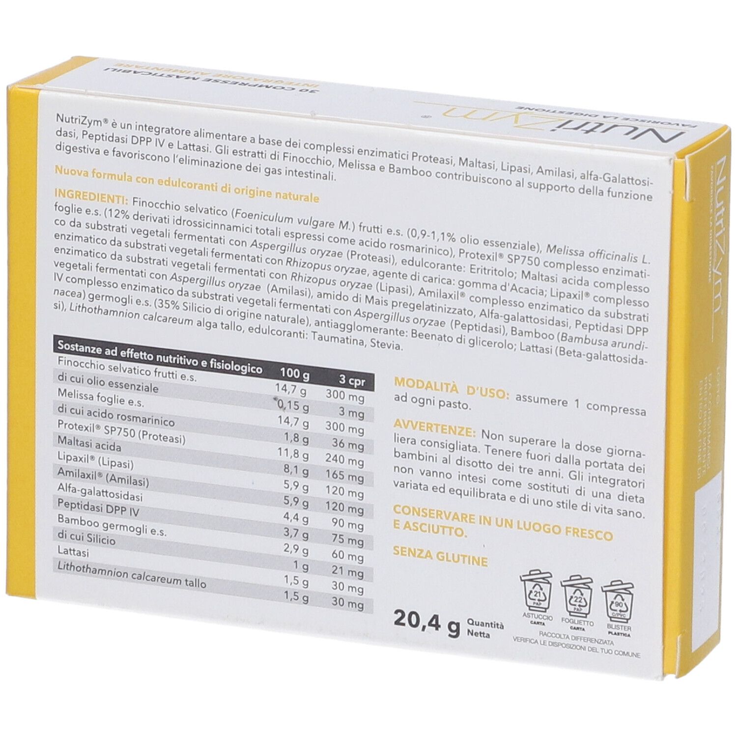 Nutrizym 30 Compresse Masticabili