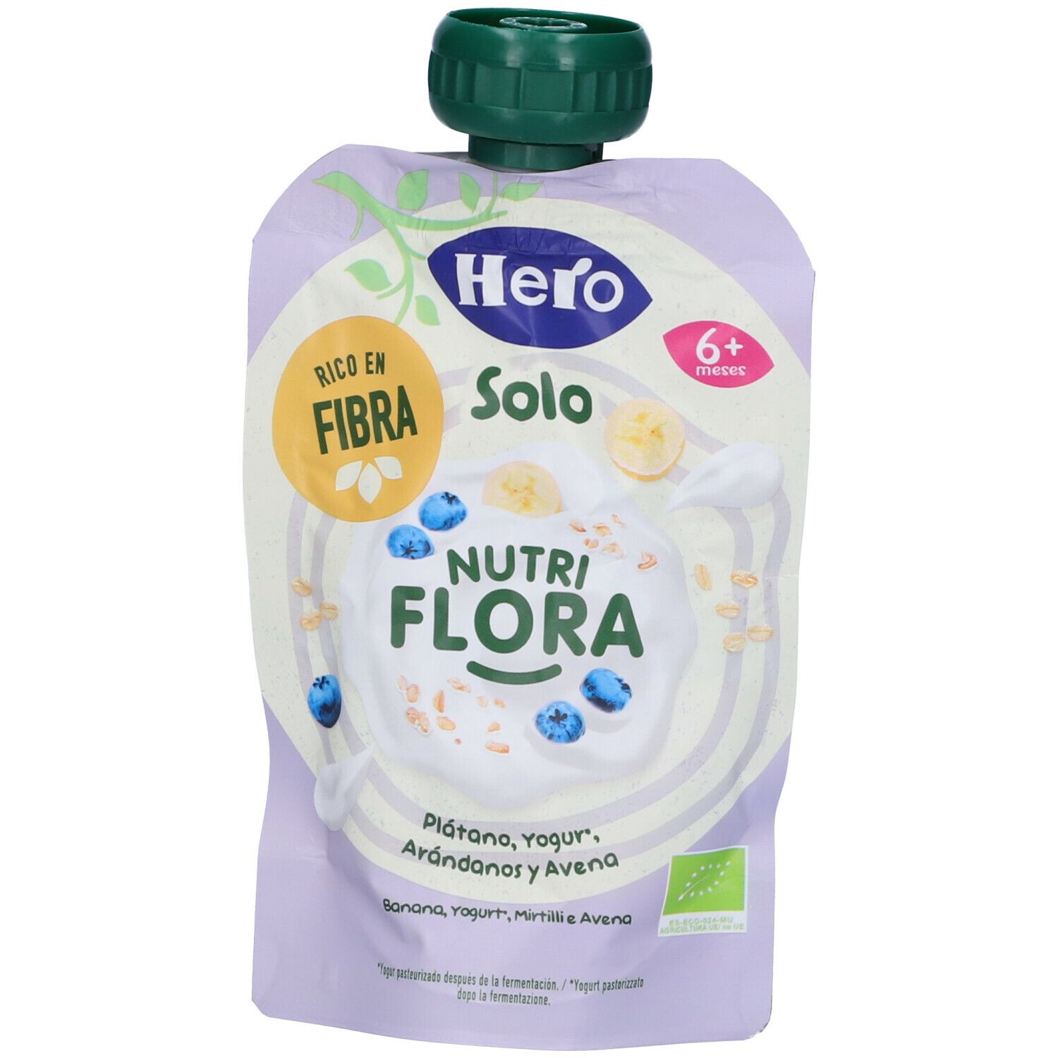 Hero Baby Solo Pouch Nutriflora Yogurt Banana Avena Mirtilli