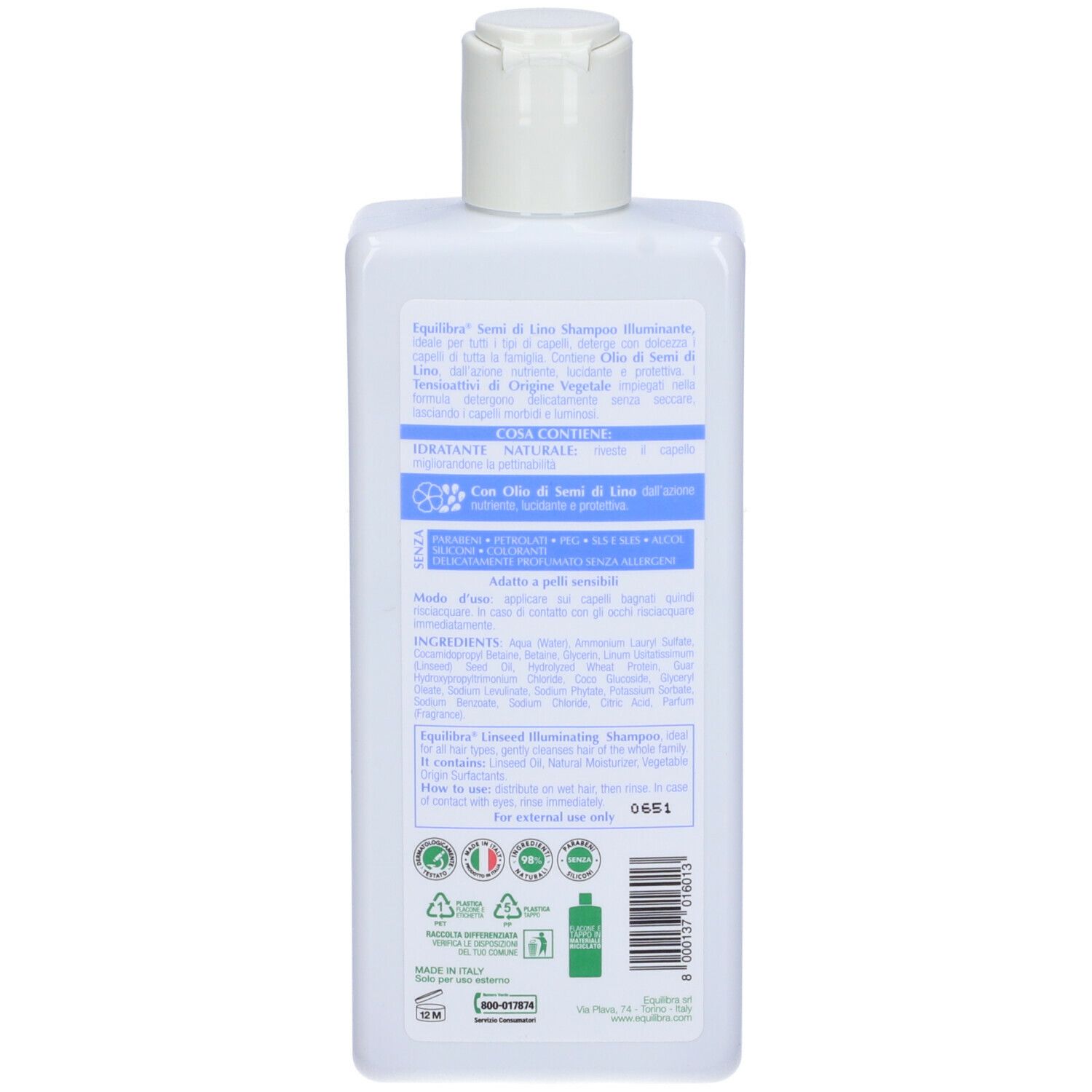 Equilibra® Semi Di Lino Shampoo Illuminante