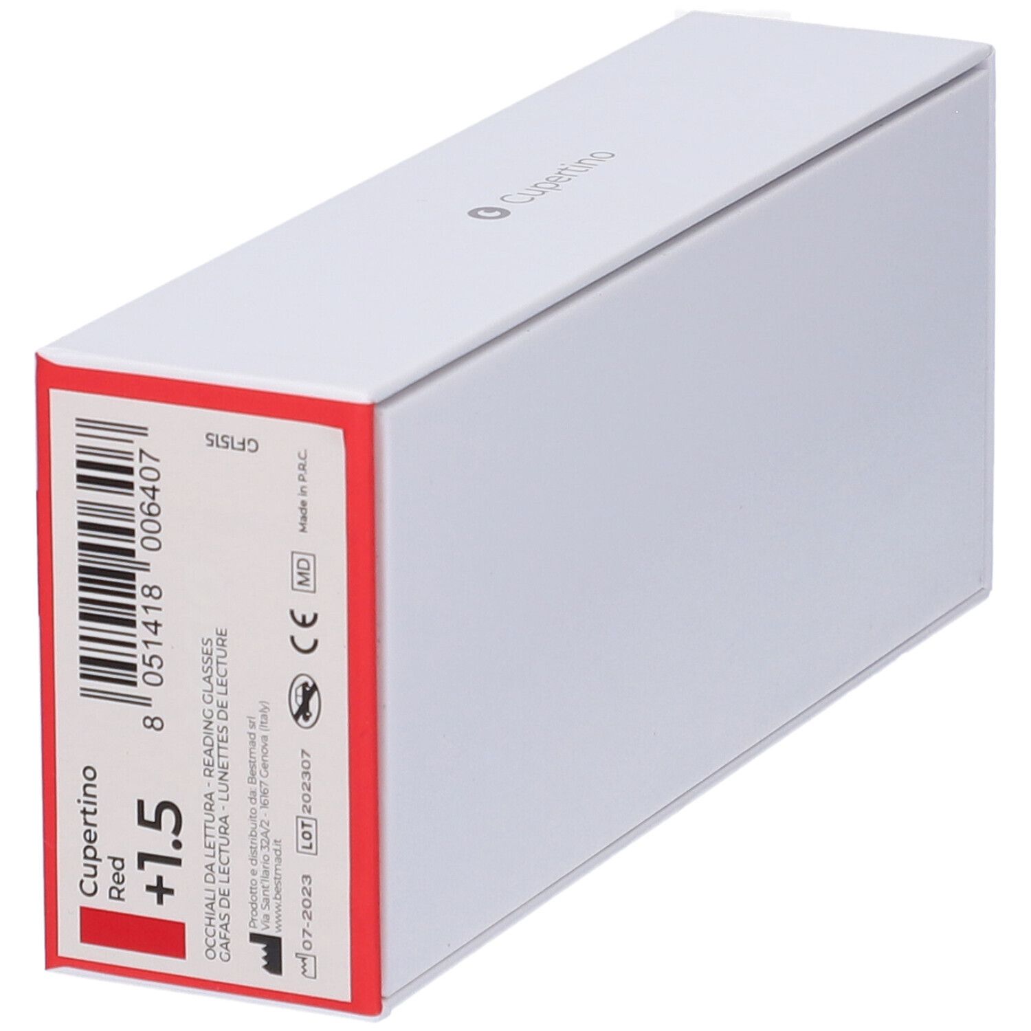Occhiali da Lettura Glassio Cupertino Colore Rosso Gradazione +1,5