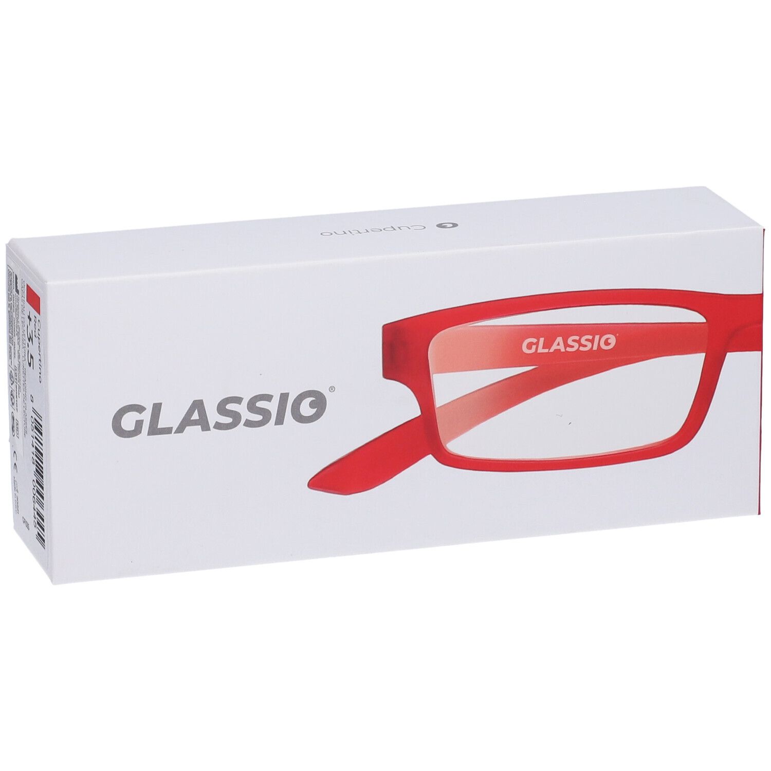 Occhiali da Lettura Glassio Cupertino Colore Rosso Gradazione +3,5