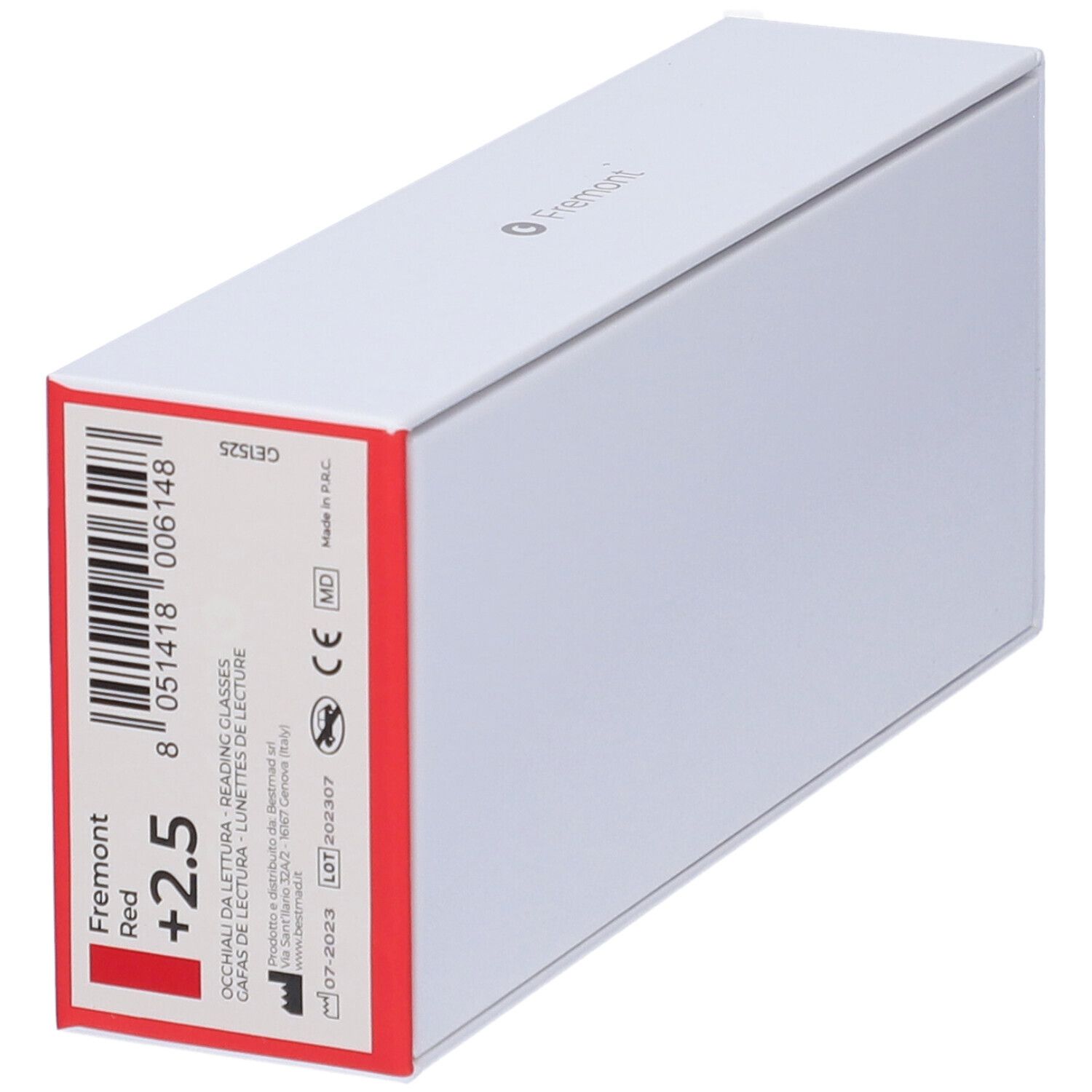Occhiali da Lettura Glassio Fremont Colore Rosso Gradazione +2,5