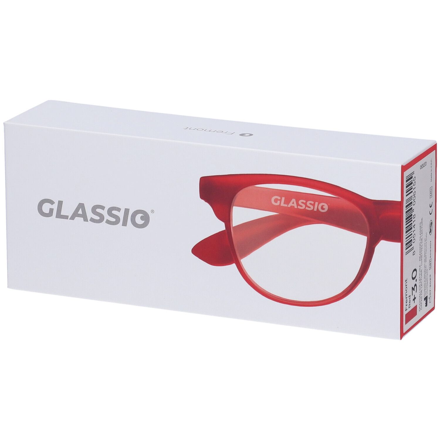 Occhiali da Lettura Glassio Fremont Colore Rosso Gradazione +3,0