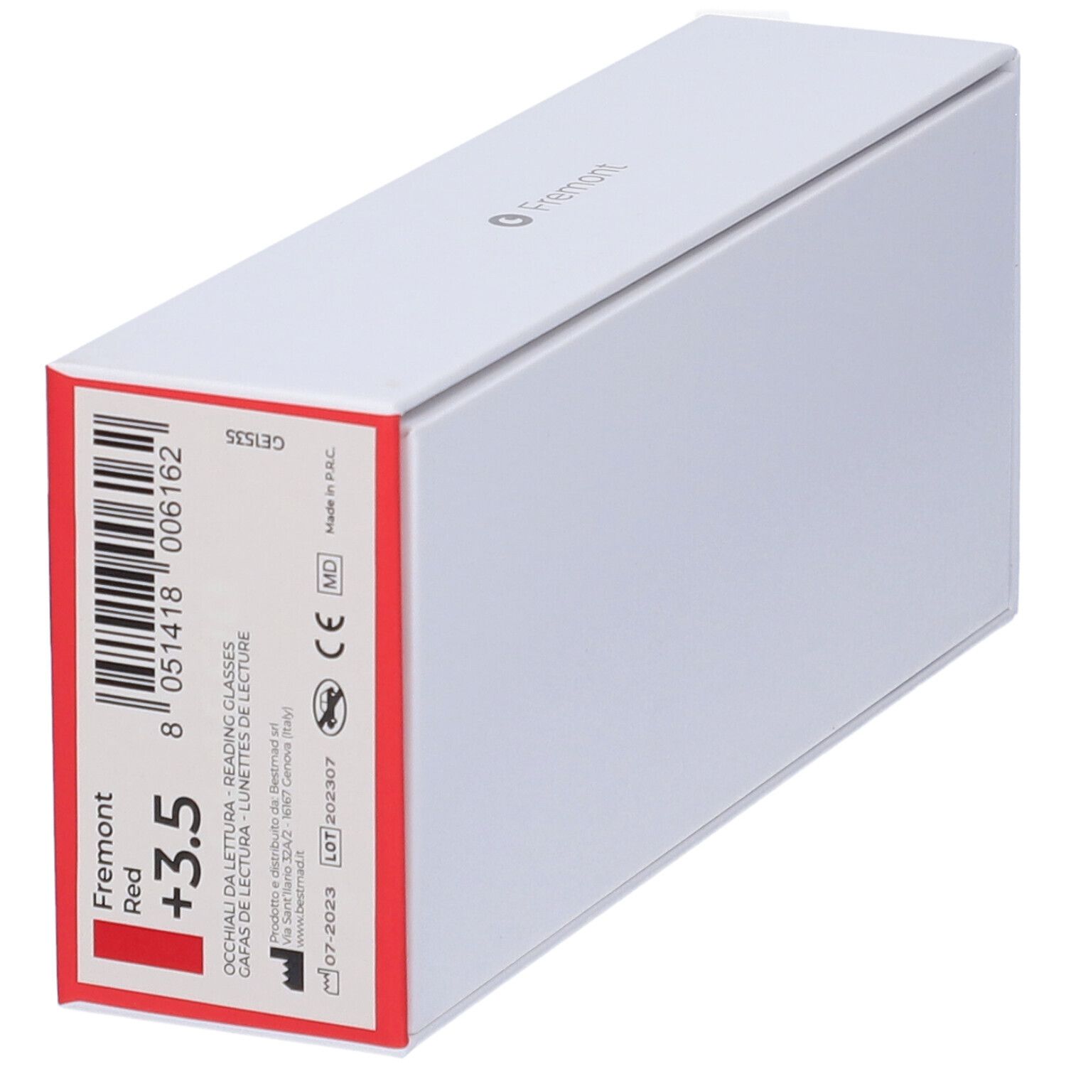 Occhiali da Lettura Glassio Fremont Colore Rosso Gradazione +3,5