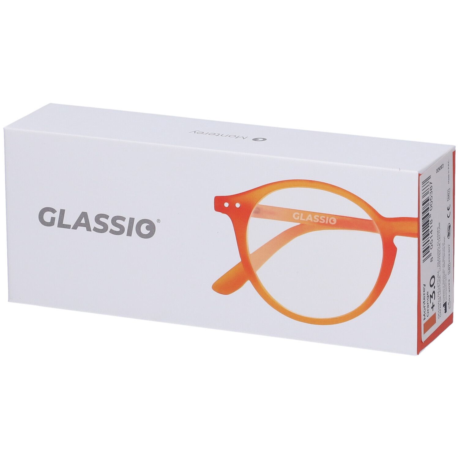 Occhiali da Lettura Glassio Monterey Colore Arancione Gradazione +3,0