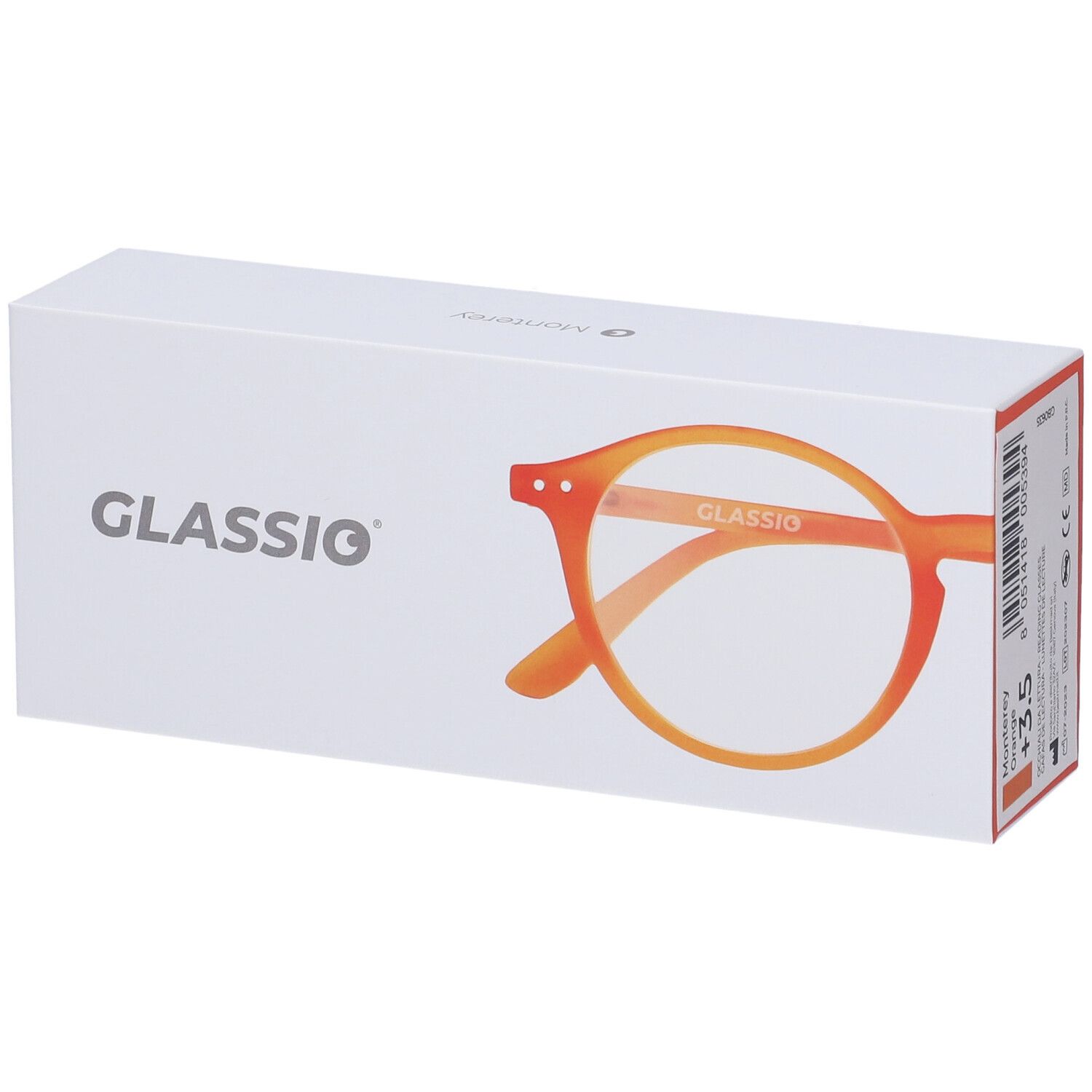 Occhiali da Lettura Glassio Monterey Colore Arancione Gradazione +3,5
