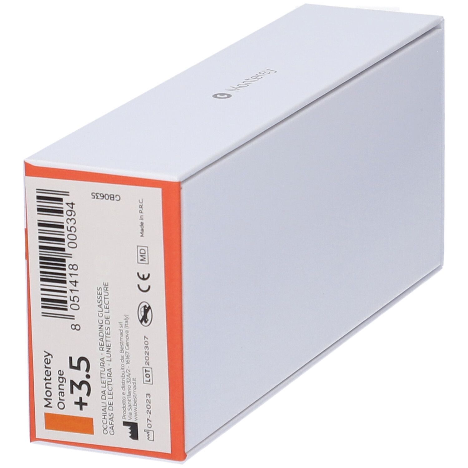 Occhiali da Lettura Glassio Monterey Colore Arancione Gradazione +3,5
