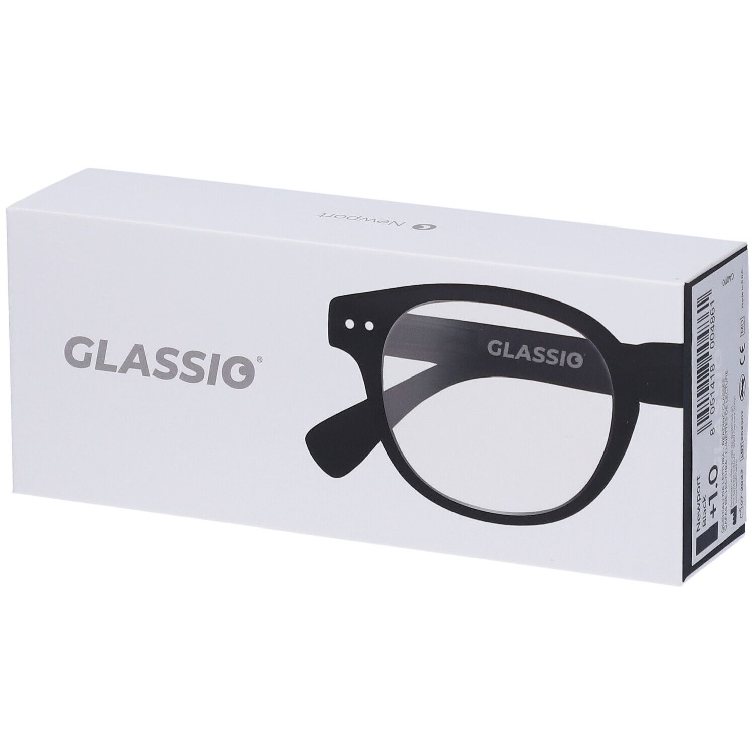 Occhiali da Lettura Glassio Newport Colore Nero Gradazione +1,0