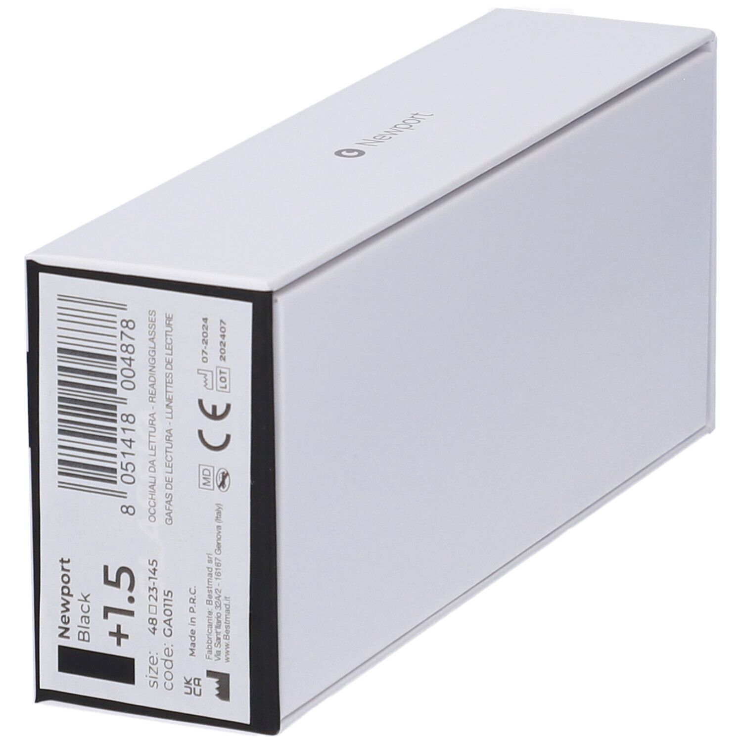 Occhiali da Lettura Glassio Newport Colore Nero Gradazione +1,5