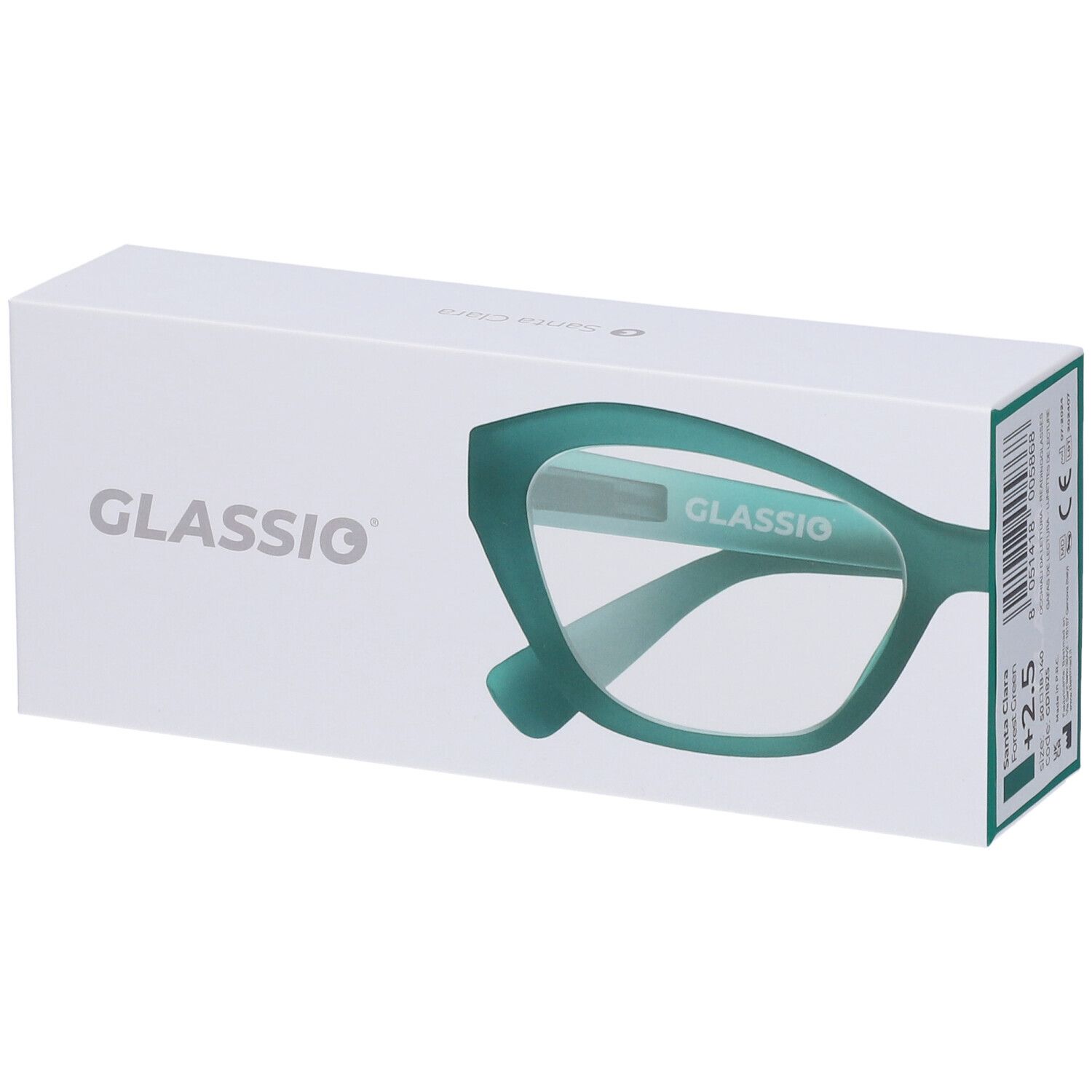 Occhiali da Lettura Glassio Santa Clara Colore Verde Foresta Gradazione +2,5