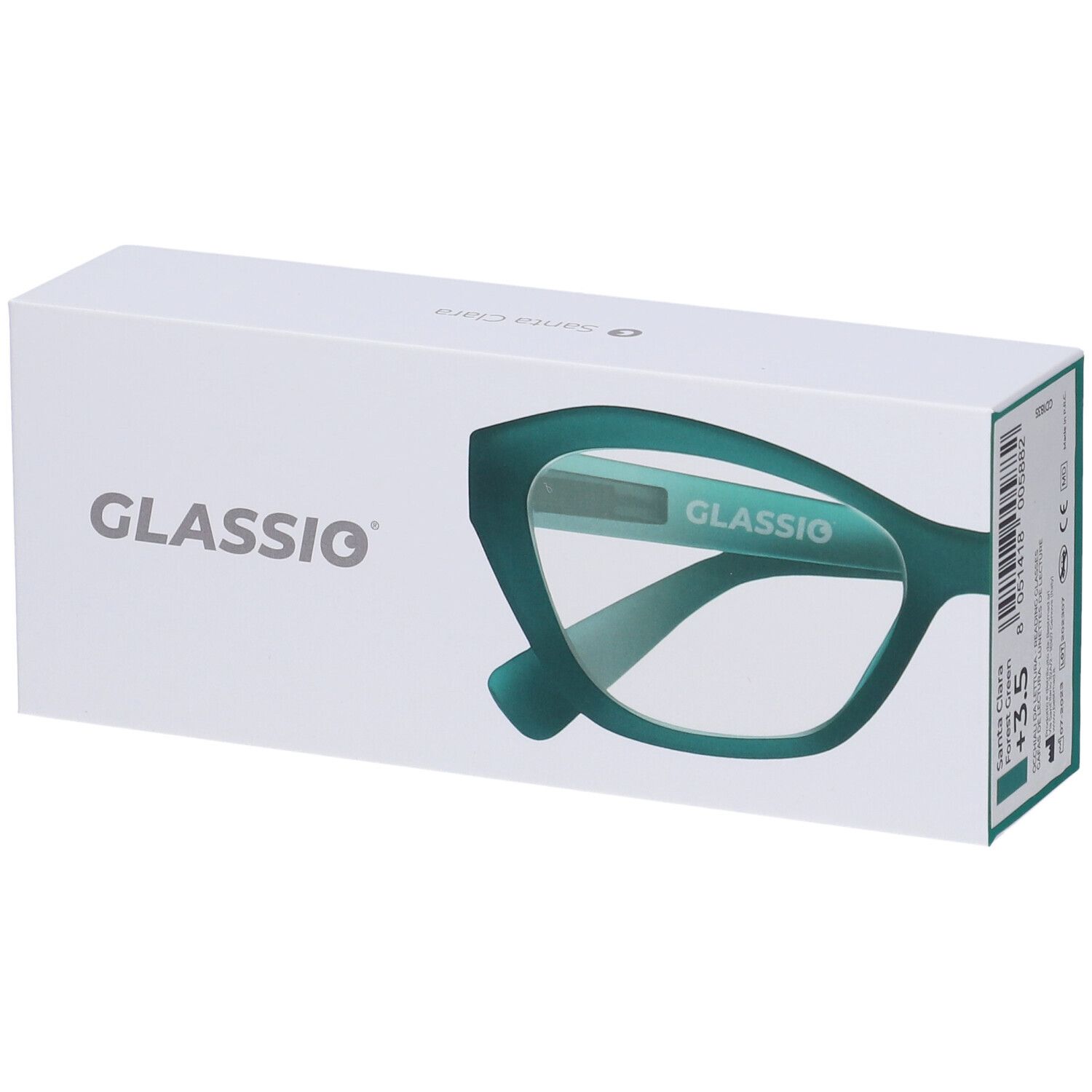 Occhiali da Lettura Glassio Santa Clara Colore Verde Foresta Gradazione +3,5