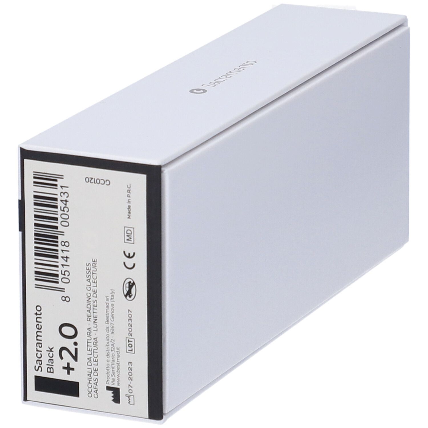 Occhiali da Lettura Glassio Sacramento Colore Nero Gradazione +2,0