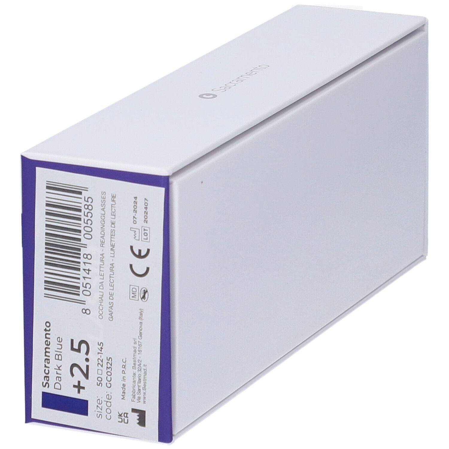Occhiali da Lettura Glassio Sacramento Colore Blu Scuro Gradazione +2,5