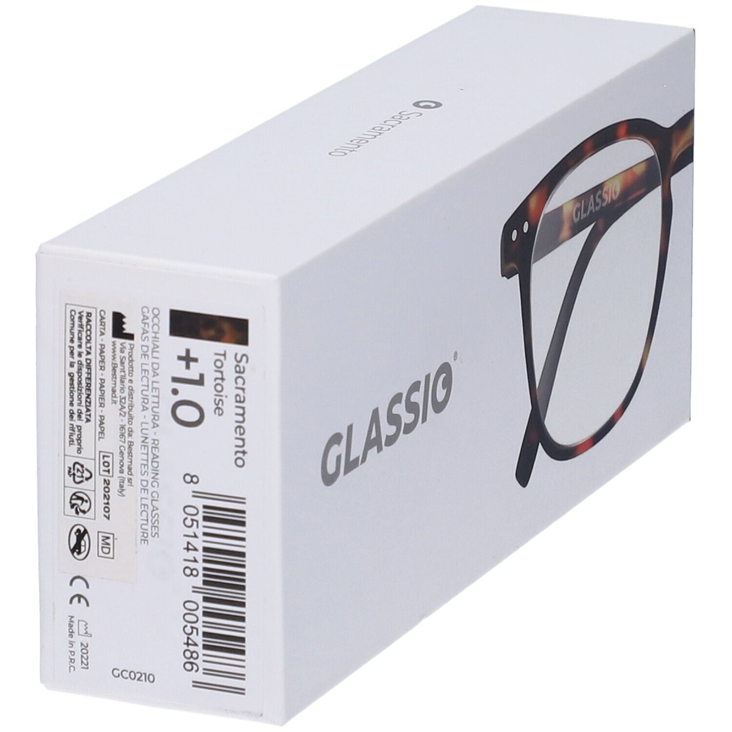 Occhiali da Lettura Glassio Sacramento Colore Tortoise Gradazione +1,0