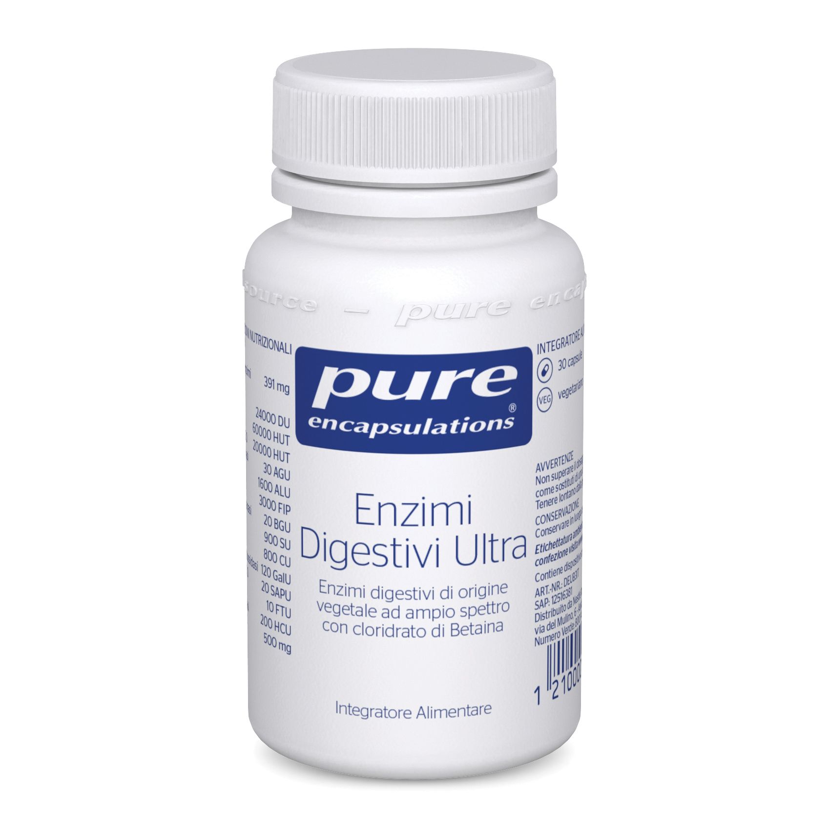 Pure Encapsulations Enzimi Digestivi Ultra 30 Capsule