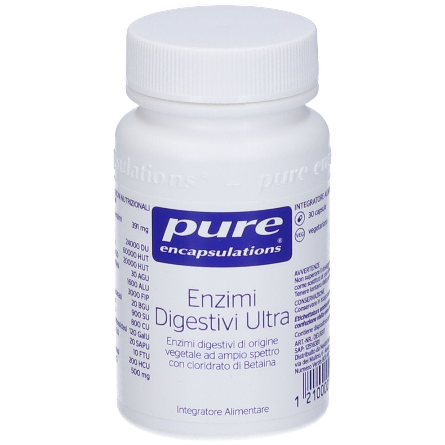 Pure Encapsulations Enzimi Digestivi Ultra 30 Capsule