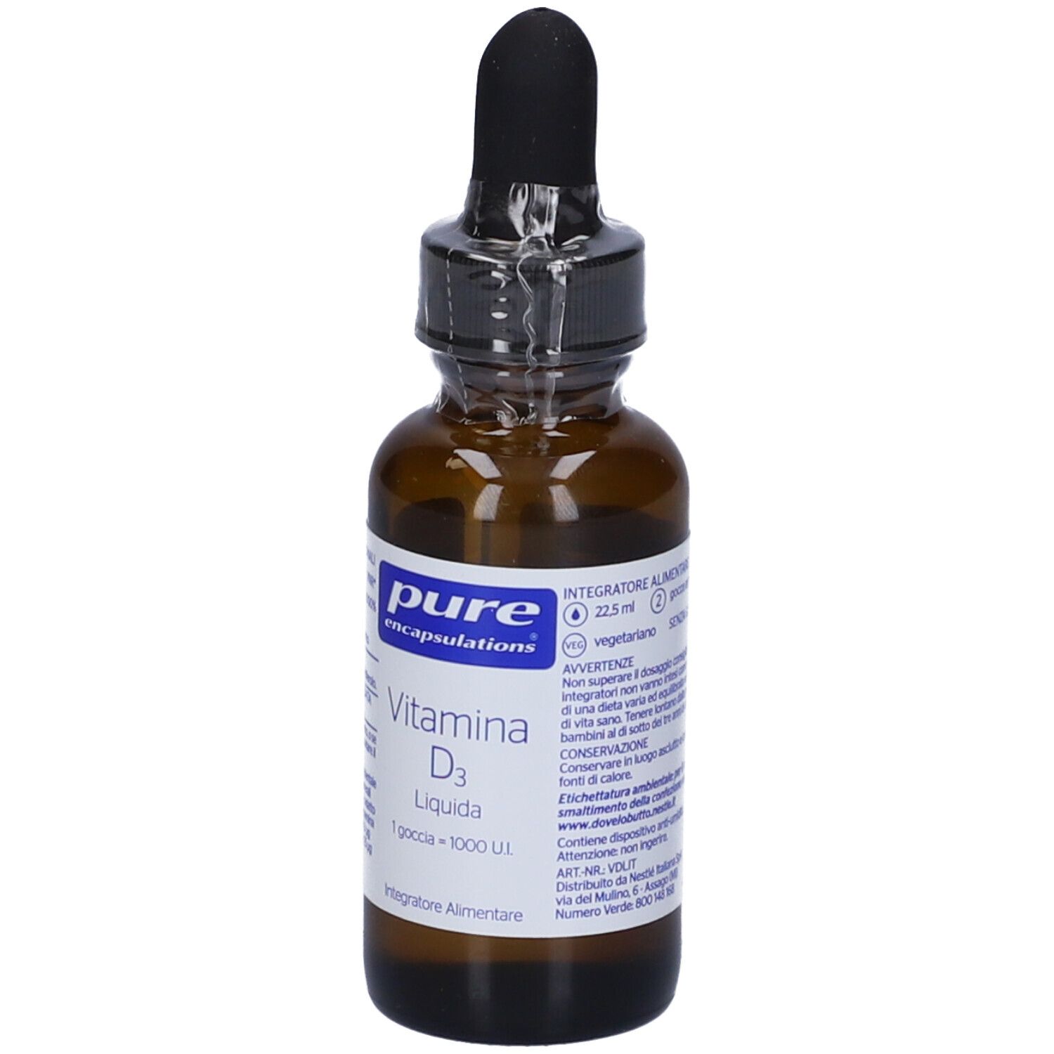 Pure Encapsulations Vitamina D3 Liquida 22,5 Ml