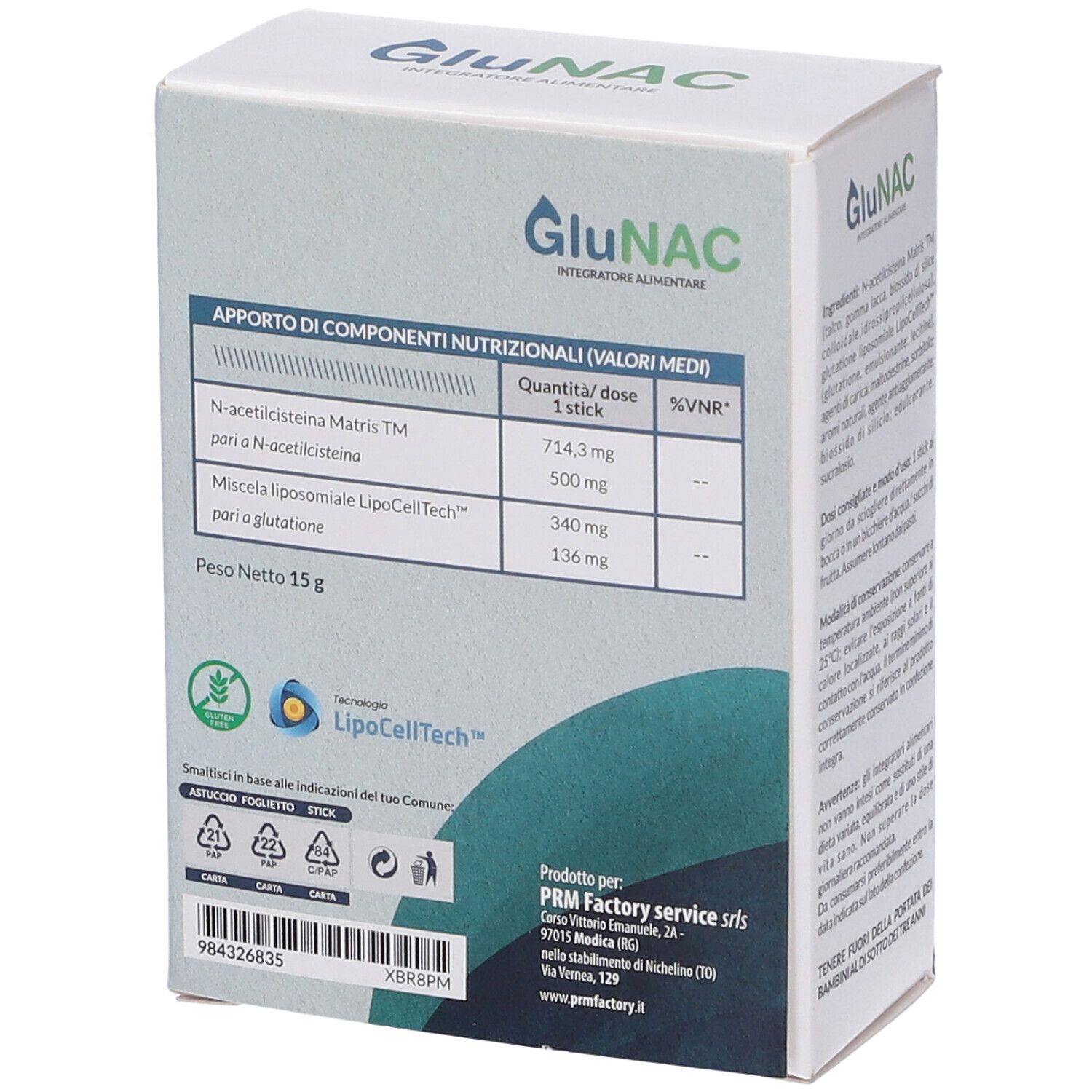 Glunac 10 Stick Orosolubili