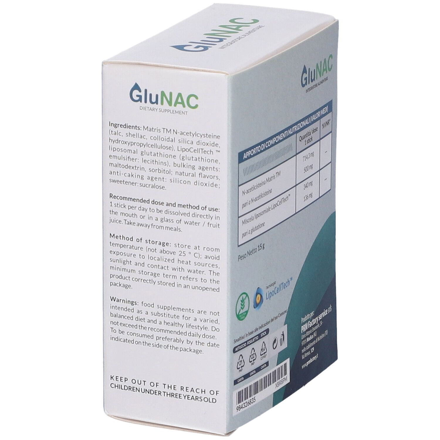 Glunac 10 Stick Orosolubili