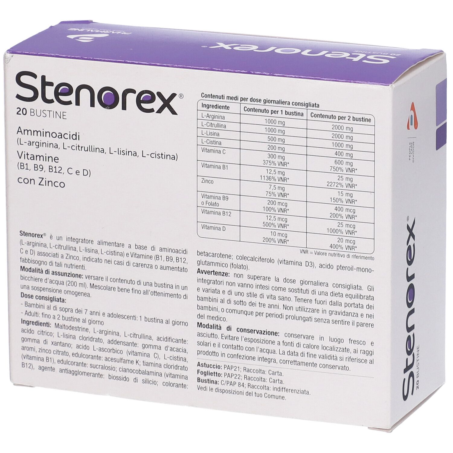 Stenorex 20 Bustine