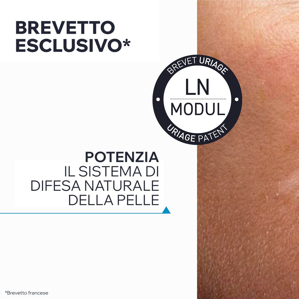 Il brevetto Uriage LN MODUL potenzia il sistema di difesa naturale della pelle.
