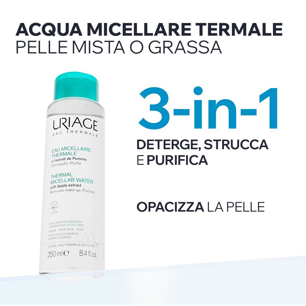 URIAGE Acqua micellare termale pelle mista, grassa, acneica, viso, deterge, strucca e purifica - Risparmia il 10% con il codice: uriage0726