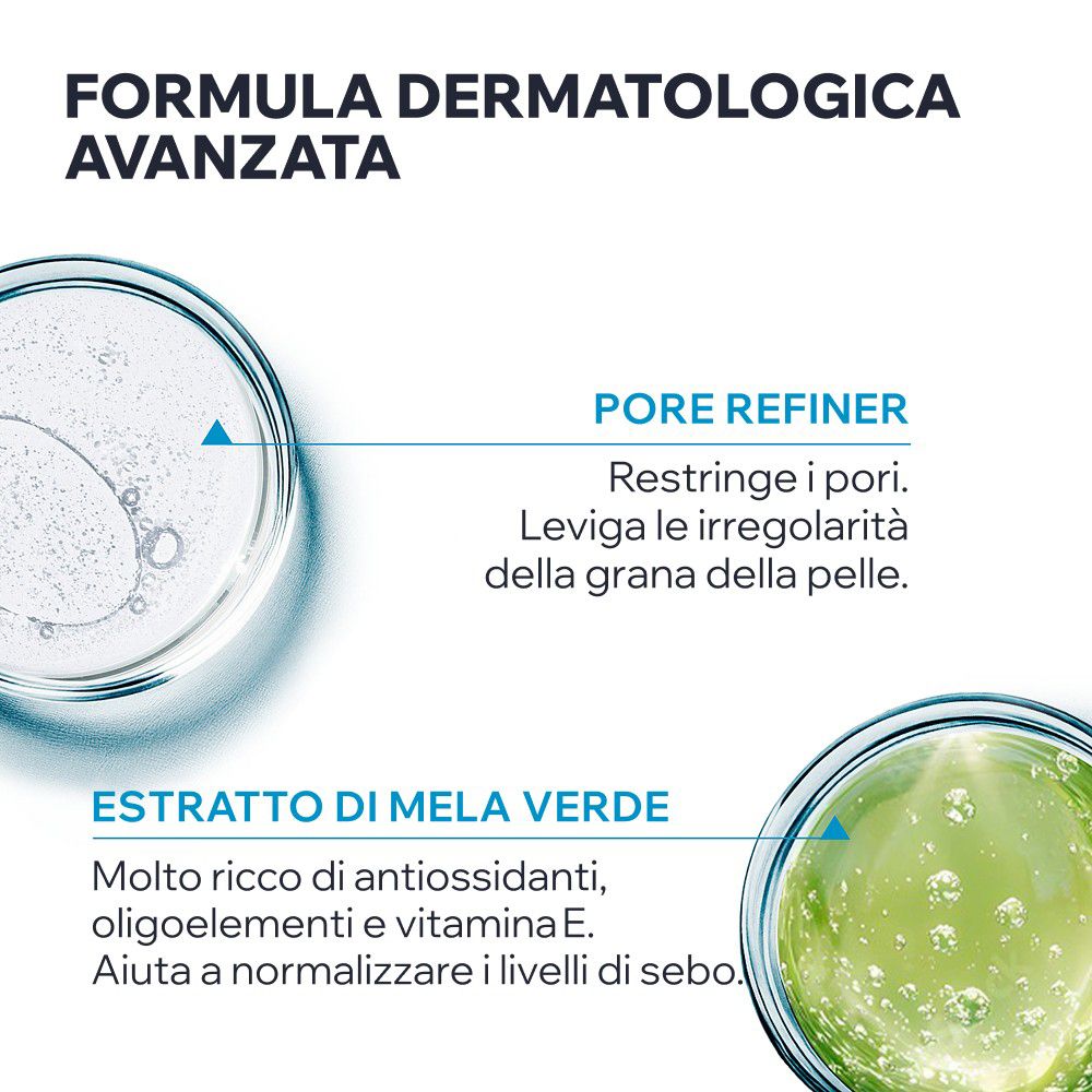Formula Uriage con estratto di mela e Pore Refiner per pelle normale.
