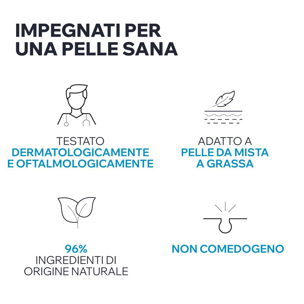 Uriage: Testato dermatologicamente, per pelli miste/grasse, 96% ingredienti naturali.