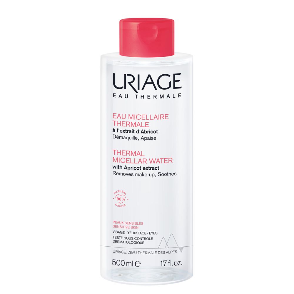 URIAGE Acqua micellare termale pelle sensibile, viso, occhi, labbra, strucca, lenisce