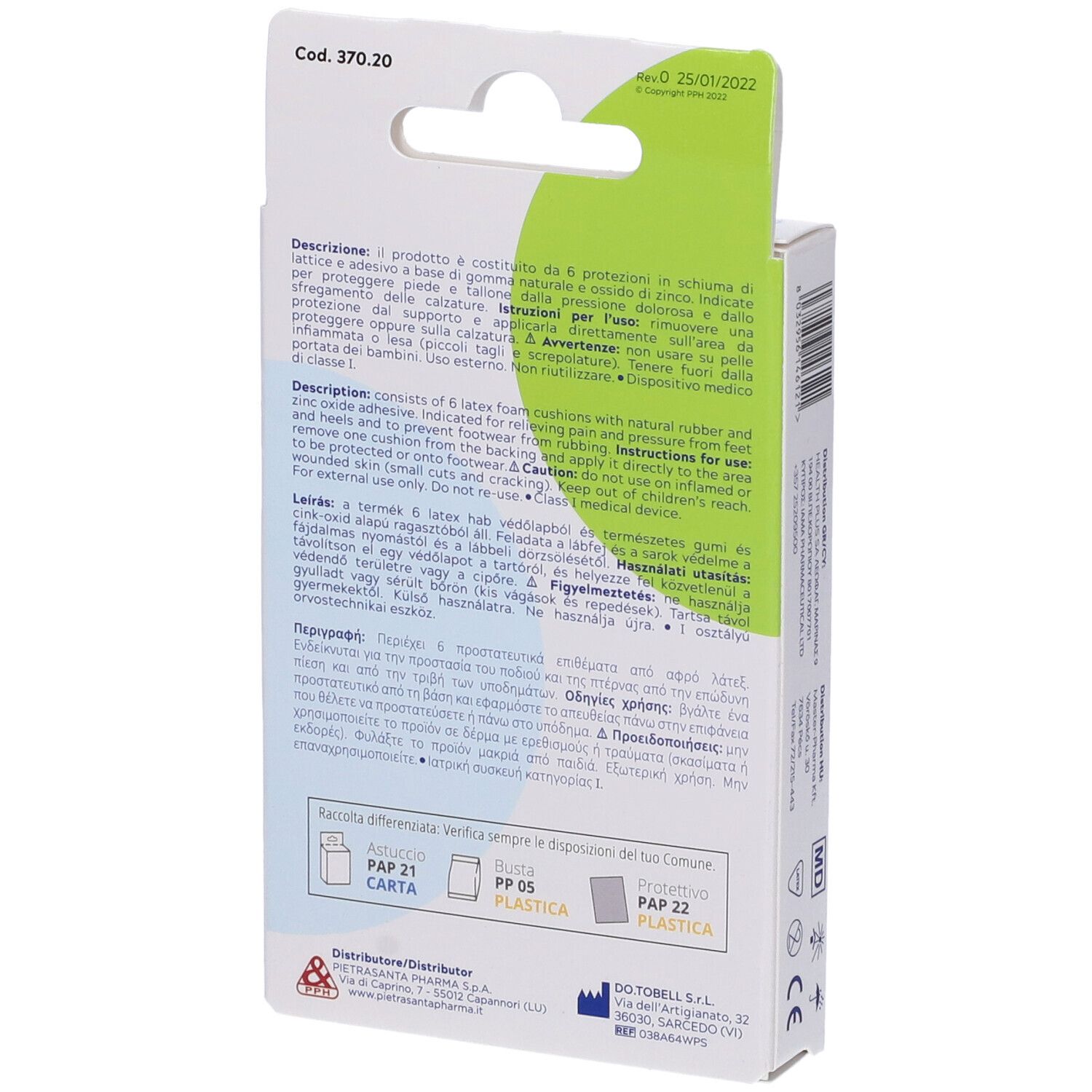 Protezione Vesciche Master-Aid Footcare Mix 6 Pezzi A3