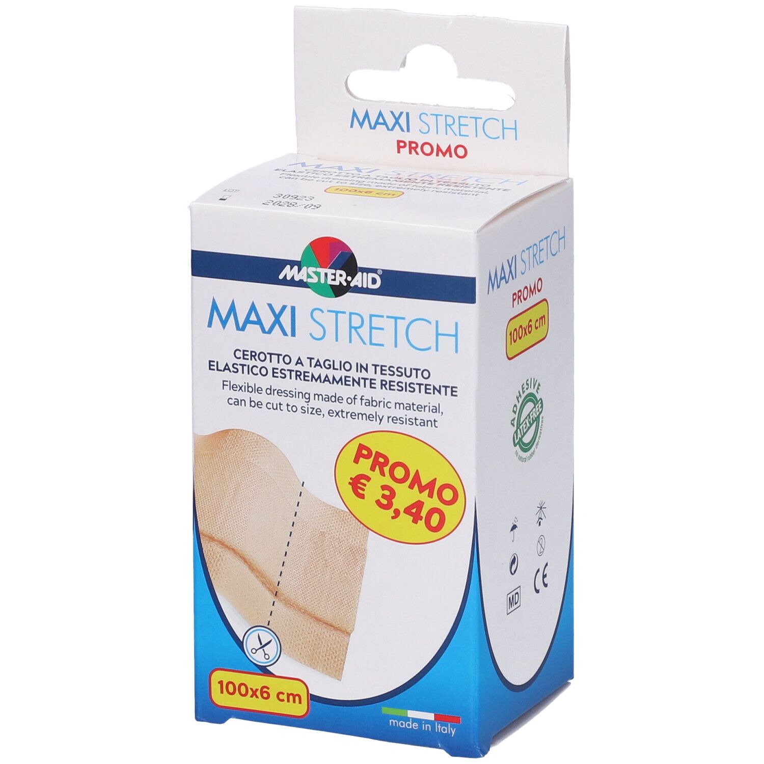 Cerotto Da Taglio Elastico Master-Aid Maxi Stretch 100X6 Cm Pelle 1 Pezzo