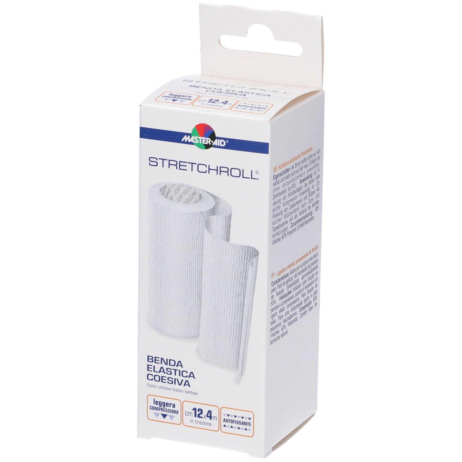 Benda Elastica Fissaggio Medicazioni Master-Aid Stretchroll Coesiva M 4X12 Cm 1 Pezzo