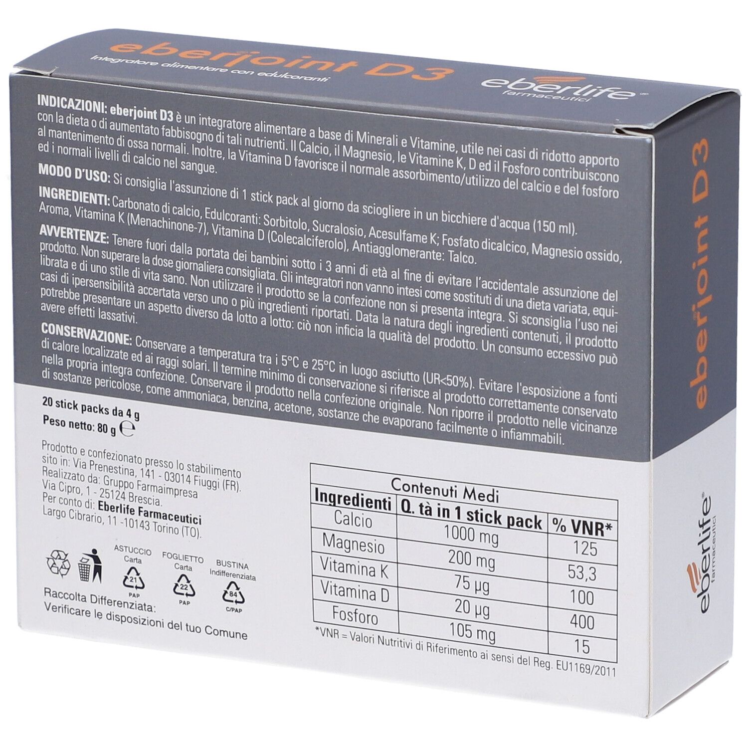 Eberjoint D3 20 Stick Pack