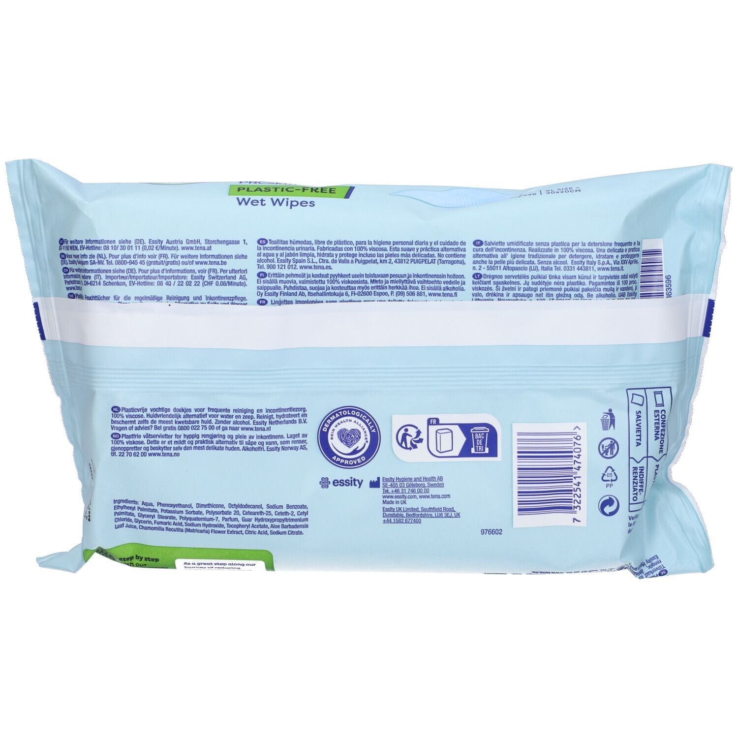 Tena Wet Wipes Plastic Free Salviette Detergenti