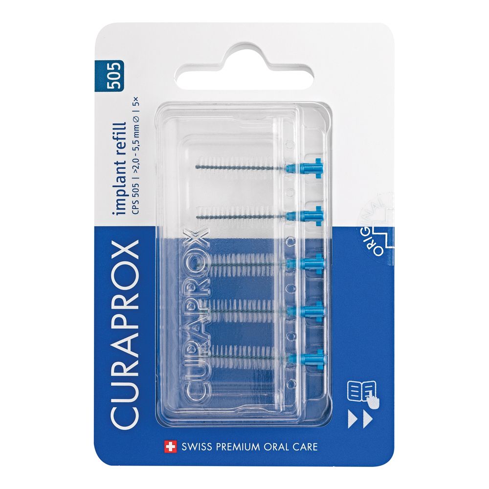 Curaprox Cps 505 Implant Refill 5 Scovolini Blue